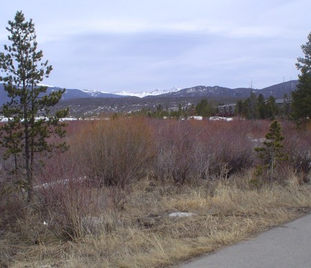 loveland pass is somewhere over there, the view from frisco