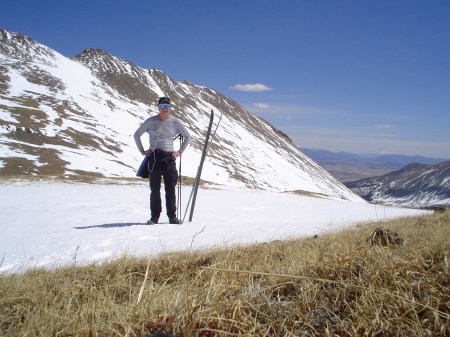 skiing and melting snow
