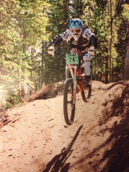 Sarah Shull racing in the 2013 Winter Park Gravity Series.  Trail: Cruel and Unusual.