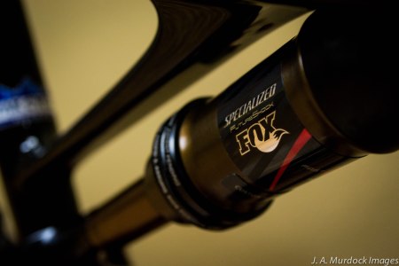 A custom Kashima-coated shock from Fox keeps the rear wheel planted at all times.