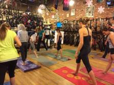 Yoga and Stretching at Peak Cycles/ BikeParts.com